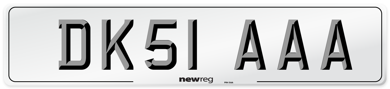 DK51 AAA Number Plate from New Reg